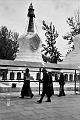B&W-Prayer wheels at Potala